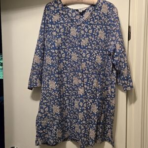 April Cornell XL Tunic, Cotton, Excellent Condition, 3/4 Sleeves